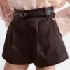 A-Linien-Satin-Shorts