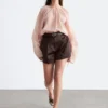A-Linien-Satin-Shorts