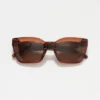 Acetat-Sonnenbrille mit rechteckigem Rahmen