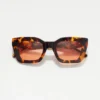Acetat-Sonnenbrille mit rechteckigem Rahmen