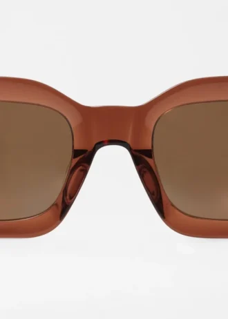Acetat-Sonnenbrille mit rechteckigem Rahmen