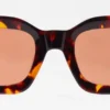 Acetat-Sonnenbrille mit rechteckigem Rahmen