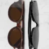 Acetat-Sonnenbrille mit rundem Rahmen