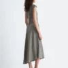Asymmetrisch drapiertes Midikleid