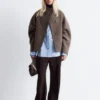Asymmetrische Wolljacke