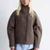 Asymmetrische Wolljacke