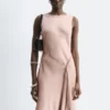 Asymmetrisches Midikleid aus Satin