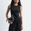 Asymmetrisches Midikleid aus Satin
