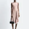 Asymmetrisches Midikleid aus Satin