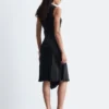 Asymmetrisches Midikleid aus Satin
