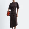 Asymmetrisches Midikleid aus T-Shirt-Material
