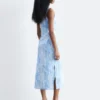 Asymmetrisches Midikleid mit Paisley-Muster