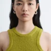 Asymmetrisches Tanktop aus Rippenstrick