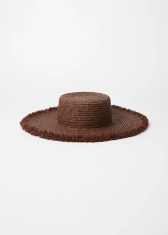 Ausgefranster Raffia-Strohhut
