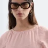 Ausgestelltes Midikleid aus Leinen