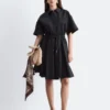 Ausgestelltes Minikleid mit Kordelzug