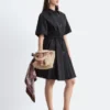 Ausgestelltes Minikleid mit Kordelzug