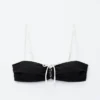 Bandeau-Bikini-Oberteil mit Bindeband vorne