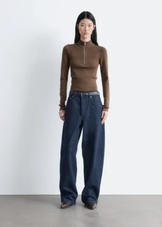 Barrel-Jeans mit weitem Bein