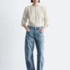 Barrel-Jeans mit weitem Bein