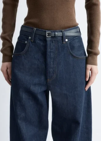 Barrel-Jeans mit weitem Bein