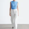 Barrel-Jeans mit weitem Bein