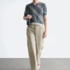 Barrel-Jeans mit weitem Bein