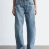Barrel-Jeans mit weitem Bein