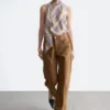 Barrel-Jeans mit weitem Bein