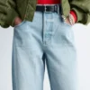 Barrel-Jeans mit weitem Bein