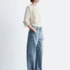 Barrel-Jeans mit weitem Bein