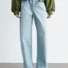 Barrel-Jeans mit weitem Bein