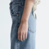 Barrel-Jeans mit weitem Bein
