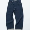 Barrel-Jeans mit weitem Bein