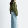 Barrel-Jeans mit weitem Bein