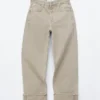 Barrel-Jeans mit weitem Bein