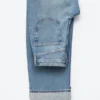 Barrel-Jeans mit weitem Bein