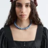 Baumwoll-Bluse mit quadratischem Ausschnitt