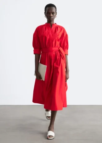 Baumwoll-Maxikleid
