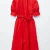 Baumwoll-Maxikleid
