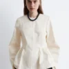 Baumwoll-Peplum-Oberteil