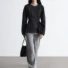 Baumwoll-Peplum-Oberteil