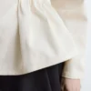 Baumwoll-Peplum-Oberteil