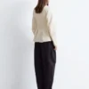 Baumwoll-Peplum-Oberteil