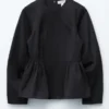 Baumwoll-Peplum-Oberteil