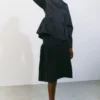 Baumwoll-Peplum-Oberteil