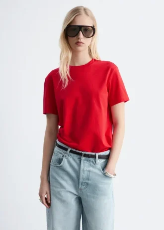Baumwoll-T-Shirt mit Rundhalsausschnitt