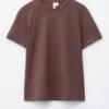 Baumwoll-T-Shirt mit Rundhalsausschnitt