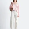 Baumwoll-Twill-Hose mit geradem Bein