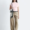 Baumwoll-Twill-Hose mit geradem Bein